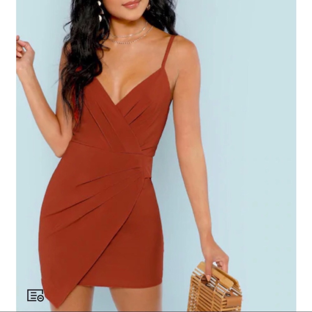 Sleeveless Ruched Front Mini Dress